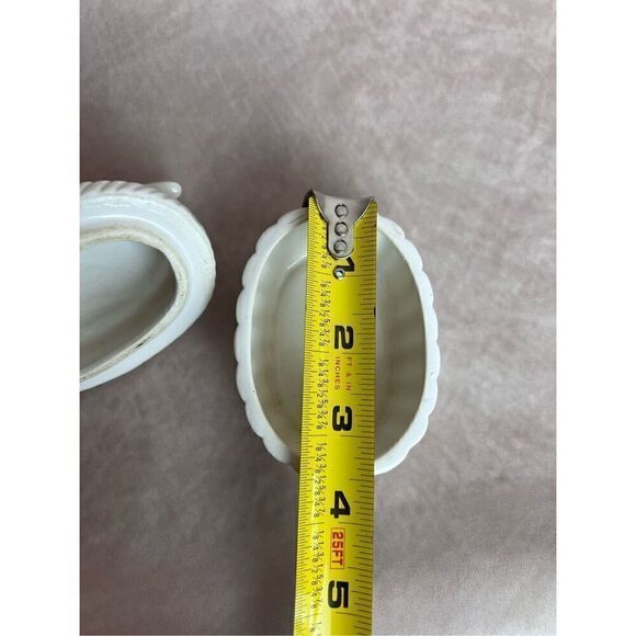 Vintage White Ceramic Duck Hen on Nest - Picture 8 of 9